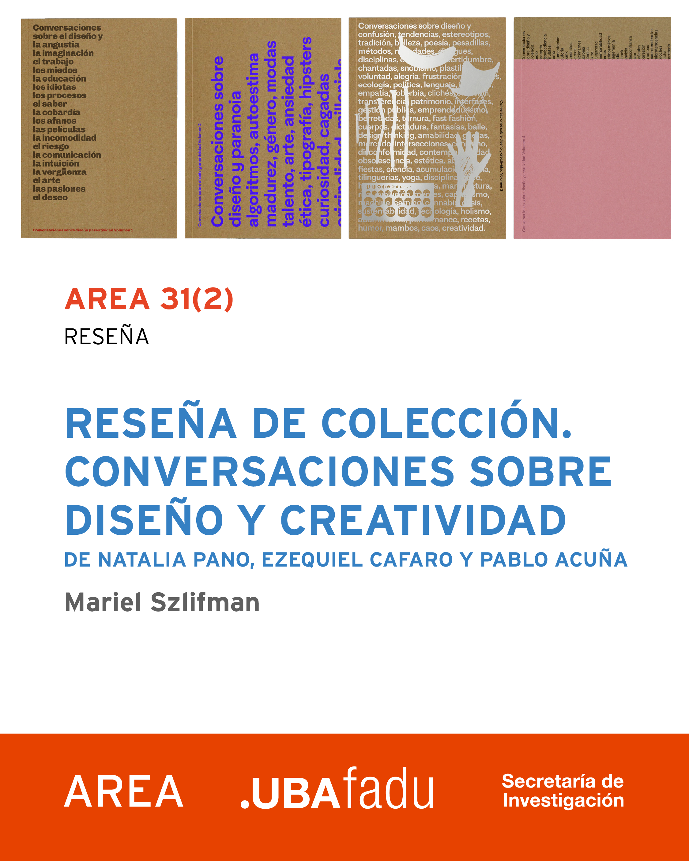 Flyer de portada de la reseña de Mariel Szlifman