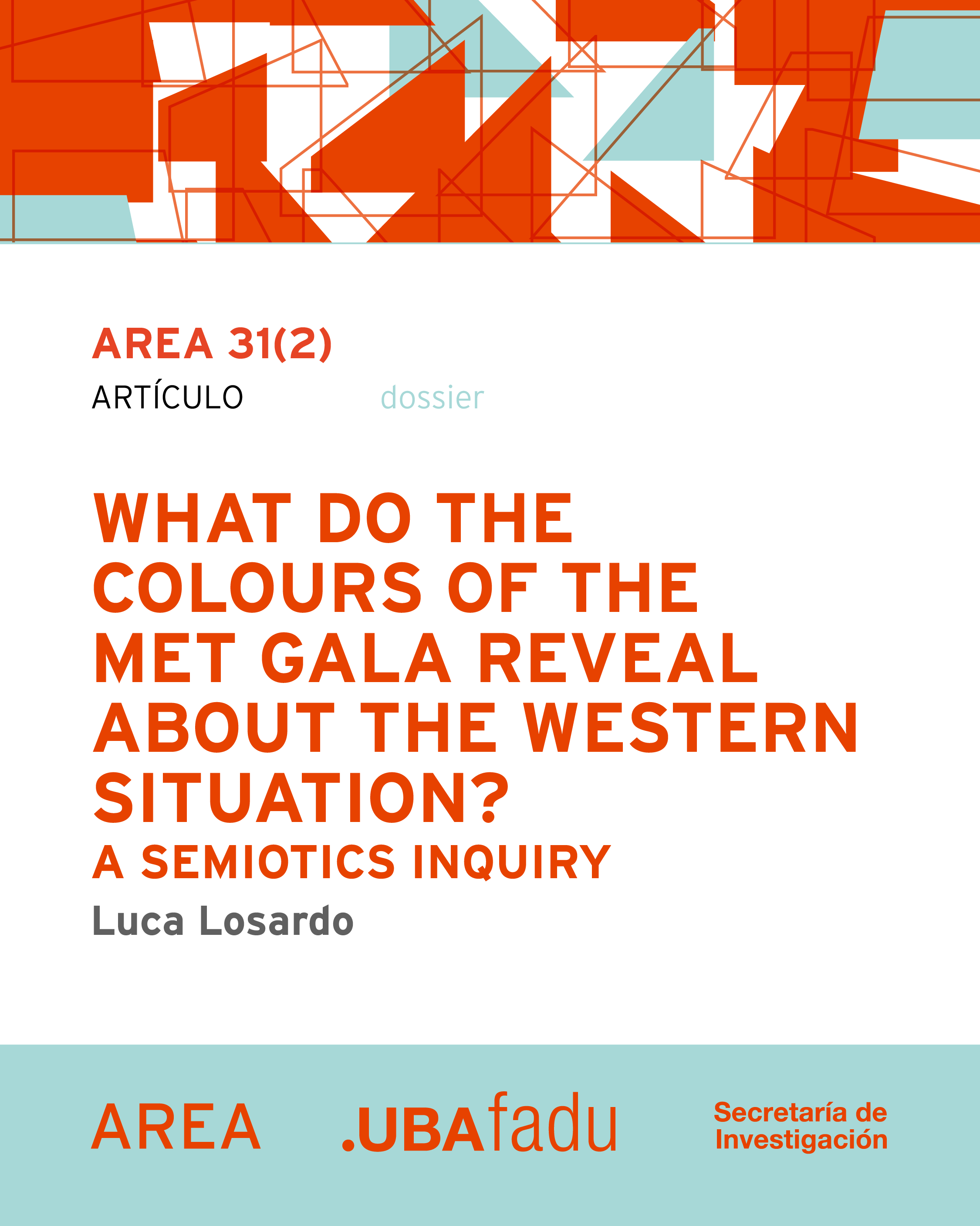 Flyer de portada del artículo de Luca Losardo